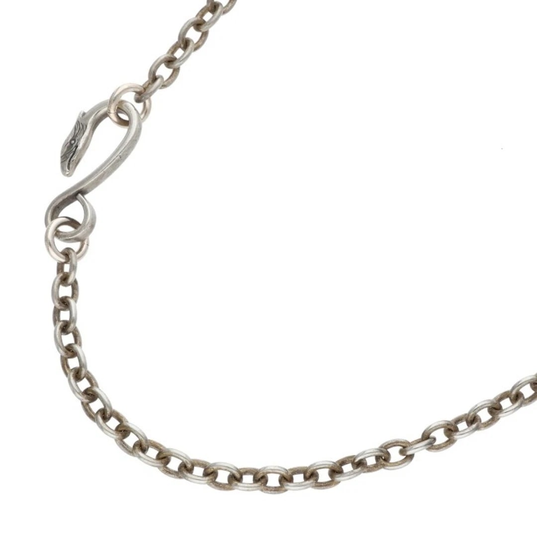 GOROSE THICK ROUND CHAIN NECKLACE: Gorose Thick Round Chain Necklace Brand: goro's Type/Style: Necklace Material: 925 Silver Color: silver Size: total length 50cm Accessories: None Accessories Notice: When purchasing pre-owned goods,