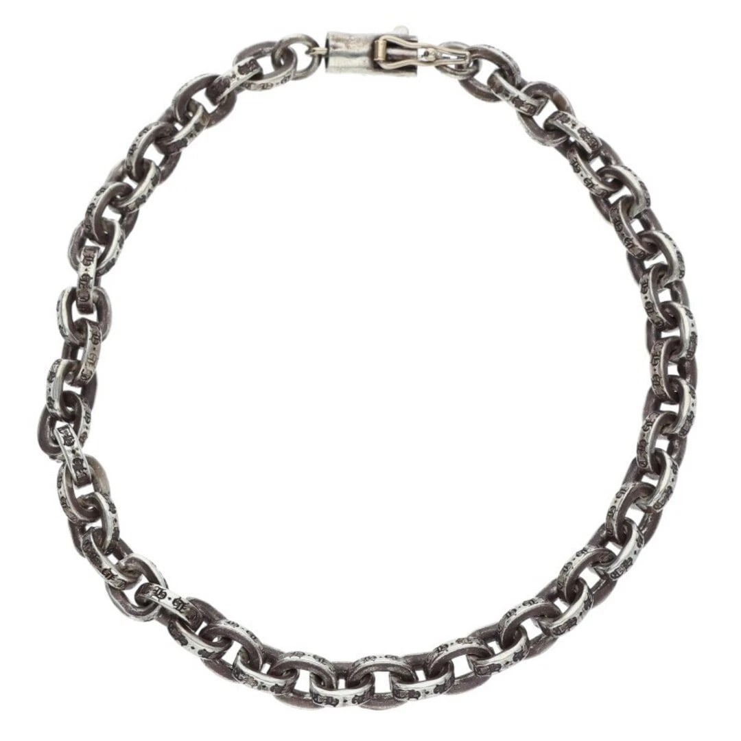 CHROME HEARTS PAPER CHAIN SILVER BRACELET: Chrome Hearts Paper Chain Silver Bracelet Brand: Chrome Hearts Type/Style: Others Material: 925 Silver Color: silver Size: total length 18.5cm Accessories: None Accessories Notice: When pu