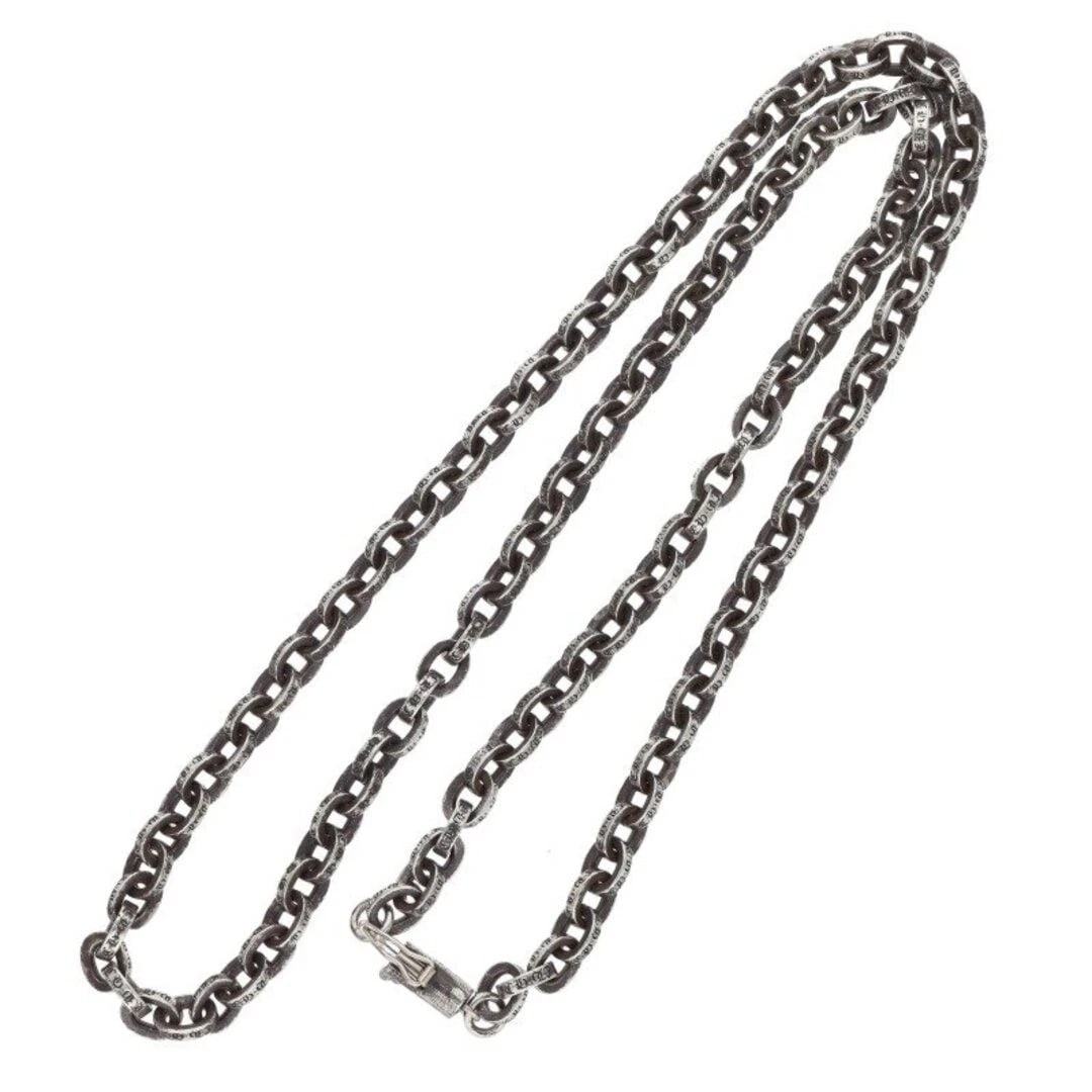 CHROME HEARTS PAPER CHAIN SILVER NECKLACE: Chrome Hearts PAPER CHAIN Silver Necklace Brand: Chrome Hearts Type/Style: Necklace Material: 925 Silver Color: silver Size: total length 51cm Accessories: None Accessories Notice: When purchasing