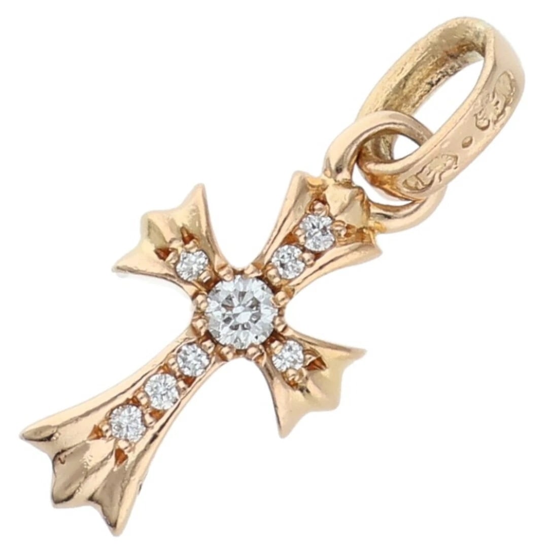 CHROME HEARTS CRS BBYFAT P DMND BABY FAT PAVE DIAMOND CHARM GOLD: Chrome Hearts CRS BBYFAT P DMND Baby Fat Pave Diamond charm Gold Brand: Chrome Hearts Type/Style: Necklace Material: 22K Yellow Gold Color: YG Size: vertical 2.3cm Accessories: None Access