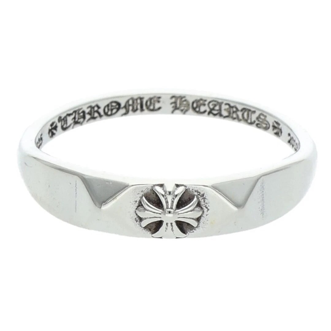 CHROME HEARTS BUBBLGM PYRAMID PLS BUBBLE GUM PLUS SILVER RING: Chrome Hearts BUBBLGM PYRAMID PLS Bubble Gum Plus Silver Ring Brand: Chrome Hearts Type/Style: Ring Material: 925 Silver Color: silver Size: US Size 14 Accessories: None Accessories Notice: When
