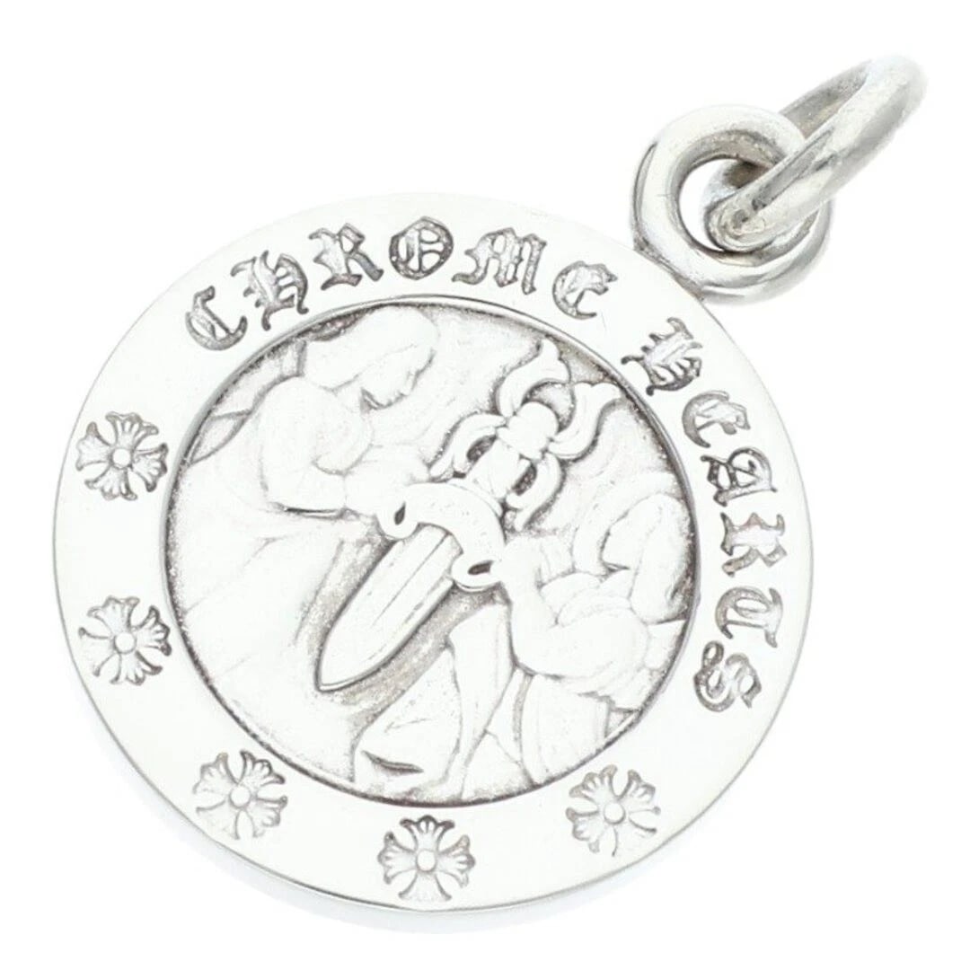 CHROME HEARTS CHRM ANGL MDL ANGEL MEDAL CHARM SILVER NECKLACE TOP: Chrome Hearts CHRM ANGL MDL Angel Medal Charm Silver Necklace Top Brand: Chrome Hearts Type/Style: Necklace Material: 925 Silver Color: silver Size: vertical 3cm Accessories: None Accessories Notice: