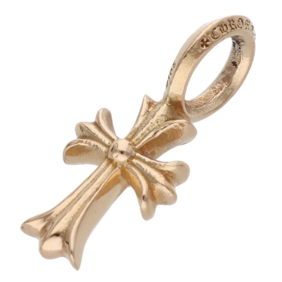 CHROME HEARTS STACK CH CROSS CHARM GOLD NECKLACE TOP: Chrome Hearts STACK CH CROSS Charm Gold Necklace Top Brand: Chrome Hearts Type/Style: Necklace Material: 925 Silver Color: silver Size: vertical 1.7cm Accessories: None Accessories Notice: When