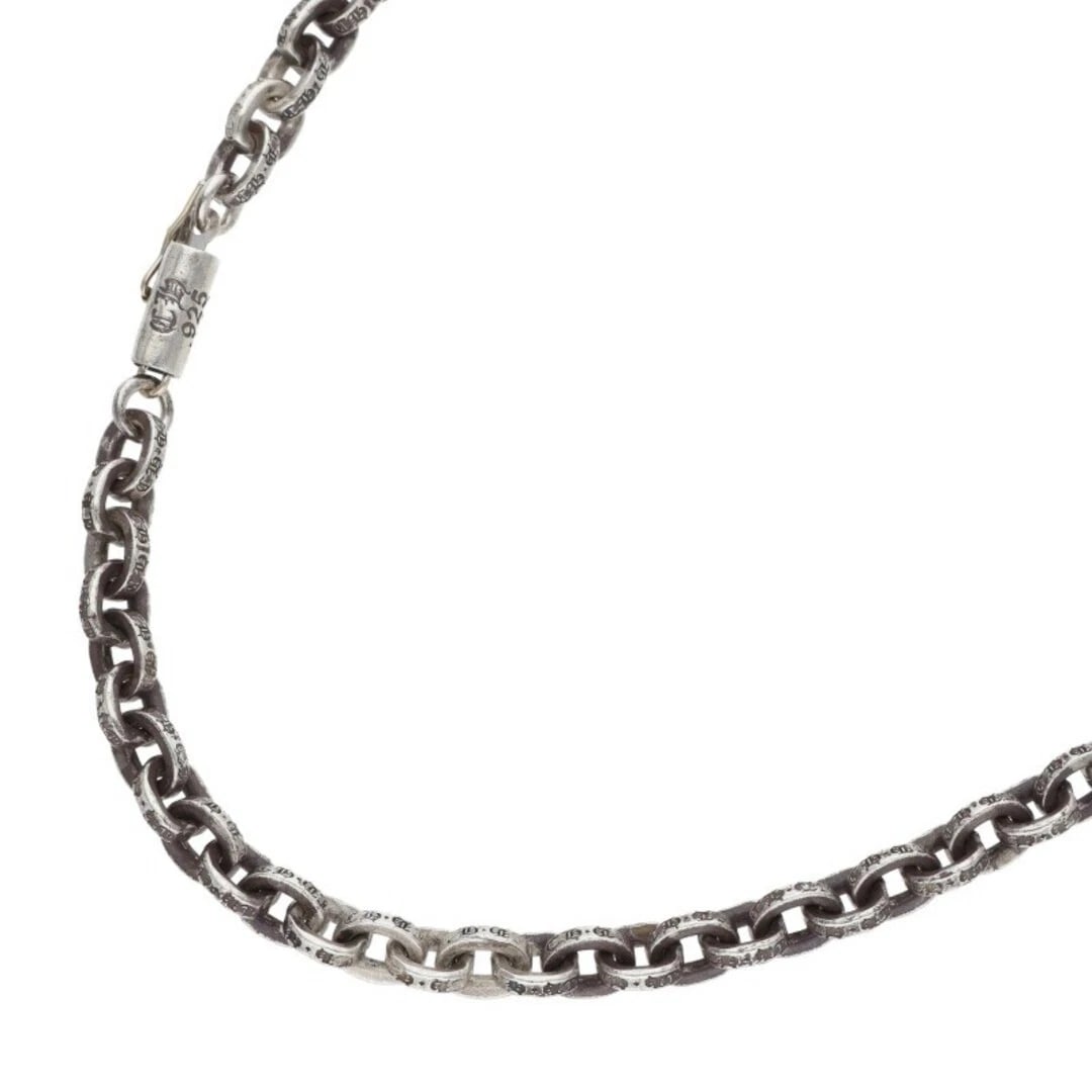 CHROME HEARTS PAPER CHAIN SILVER NECKLACE MEN'S: Chrome Hearts PAPER CHAIN Silver Necklace Men's Brand: Chrome Hearts Type/Style: Necklace Material: 925 Silver Color: silver Size: total length 61cm Accessories: None Accessories Notice: When