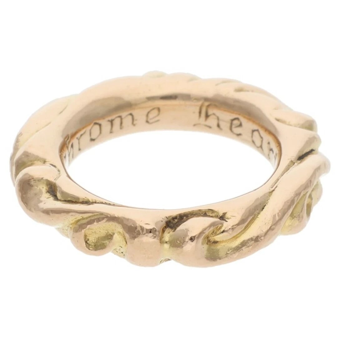 CHROME HEARTS SCRL BAND SCROLL GOLD RING: Chrome Hearts SCRL Band Scroll Gold Ring Brand: Chrome Hearts Type/Style: Ring Material: 22K Yellow Gold Color: YG Size: 4.5 US Accessories: None Accessories Notice: When purchasing pre-ow