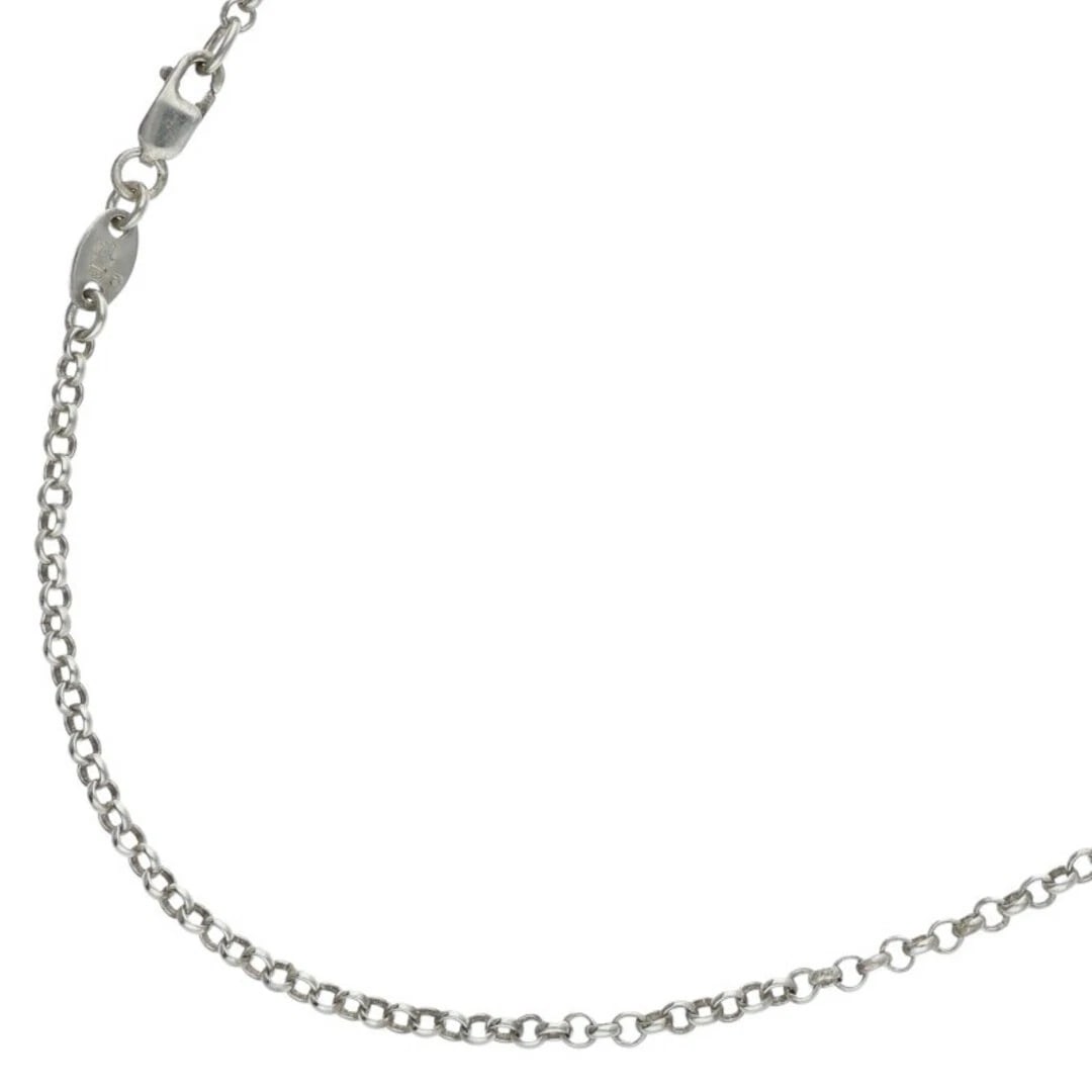 CHROME HEARTS NECKCHAIN ROLL CHAIN SILVER NECKLACE: Chrome Hearts Neckchain Roll Chain Silver Necklace Brand: Chrome Hearts Type/Style: Necklace Material: 925 Silver Color: silver Size: total length 45.5cm Accessories: None Accessories Notice: When