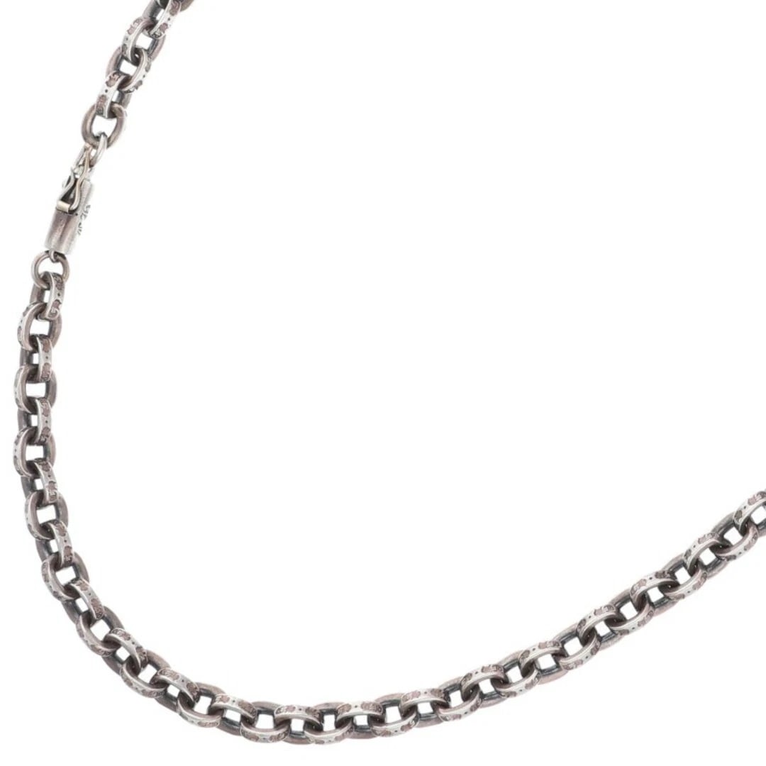 CHROME HEARTS PAPER CHAIN SILVER NECKLACE: Chrome Hearts PAPER CHAIN Silver Necklace Brand: Chrome Hearts Type/Style: Necklace Material: 925 Silver Color: silver Size: total length 51.5cm Accessories: None Accessories Notice: When purchasing