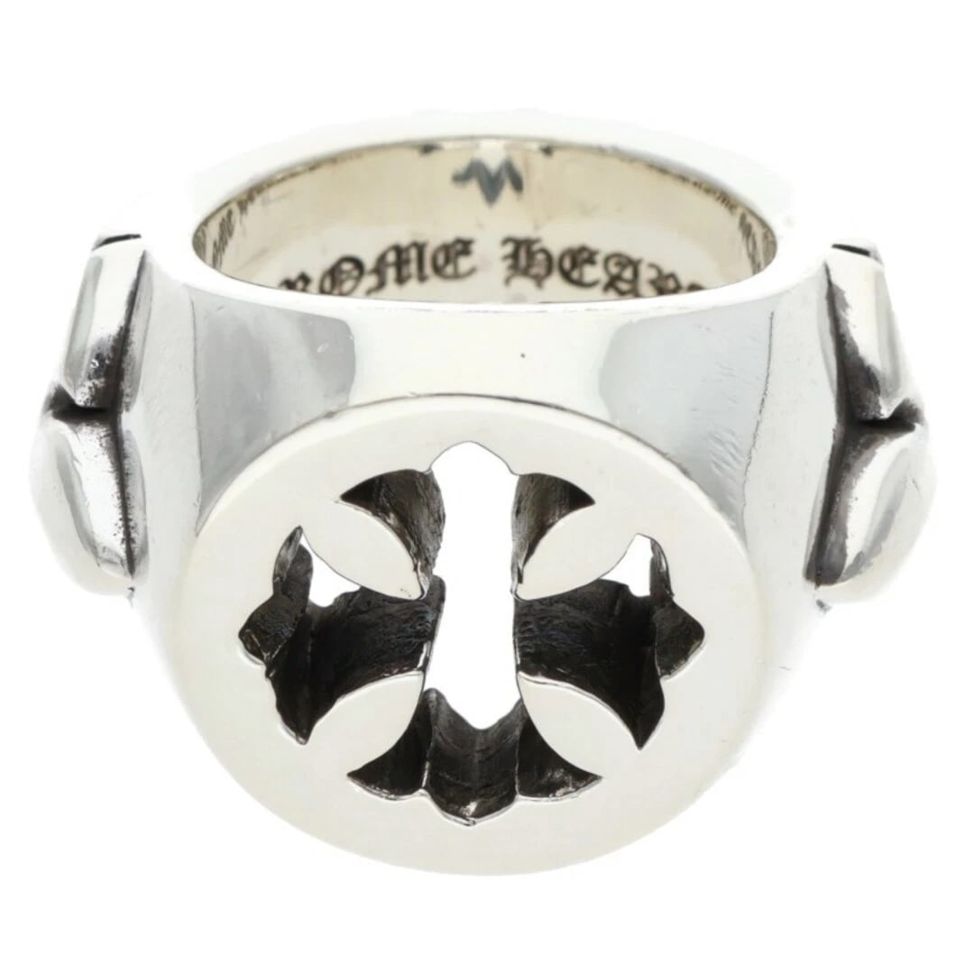 CHROME HEARTS OPEN PLS PLUS SILVER RING: Chrome Hearts OPEN PLS Plus Silver Ring Brand: Chrome Hearts Type/Style: Ring Material: 925 Silver Color: silver Size: US Size 11.5 Accessories: None Accessories Notice: When purchasing pre-owned