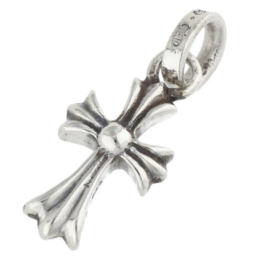 CHROME HEARTS BABY FAT CHARM SILVER NECKLACE TOP: Chrome Hearts Baby Fat Charm Silver Necklace Top Brand: Chrome Hearts Type/Style: Necklace Material: 925 Silver Color: silver Size: W 0.9cm,V 2.4cm Accessories: None Accessories Notice: When