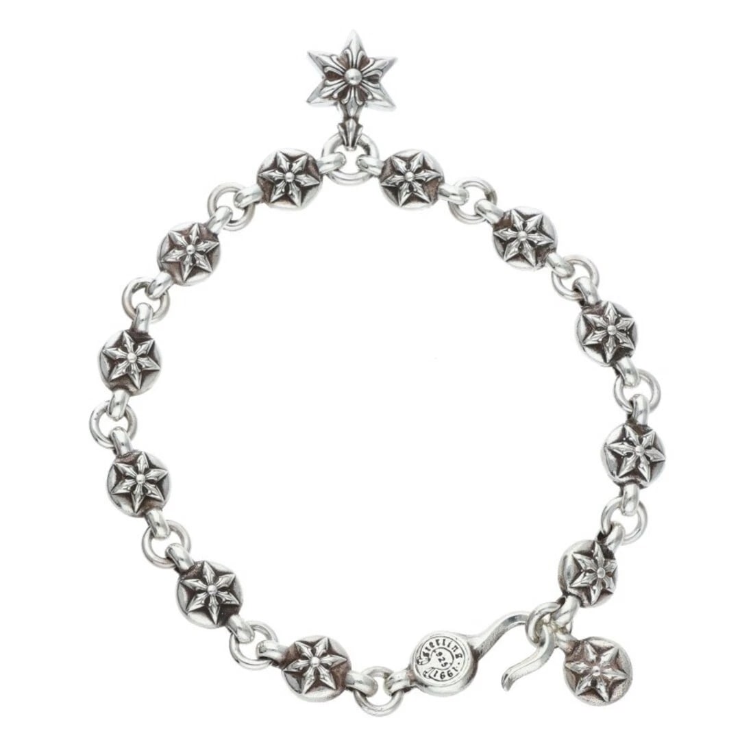 CHROME HEARTS NO1 BALL SILVER BRACELET MEN'S: Chrome Hearts NO1 BALL Silver Bracelet Men's Brand: Chrome Hearts Type/Style: Others Material: 925 Silver Color: silver Size: total length 25cm Accessories: None Accessories Notice: When purchasing