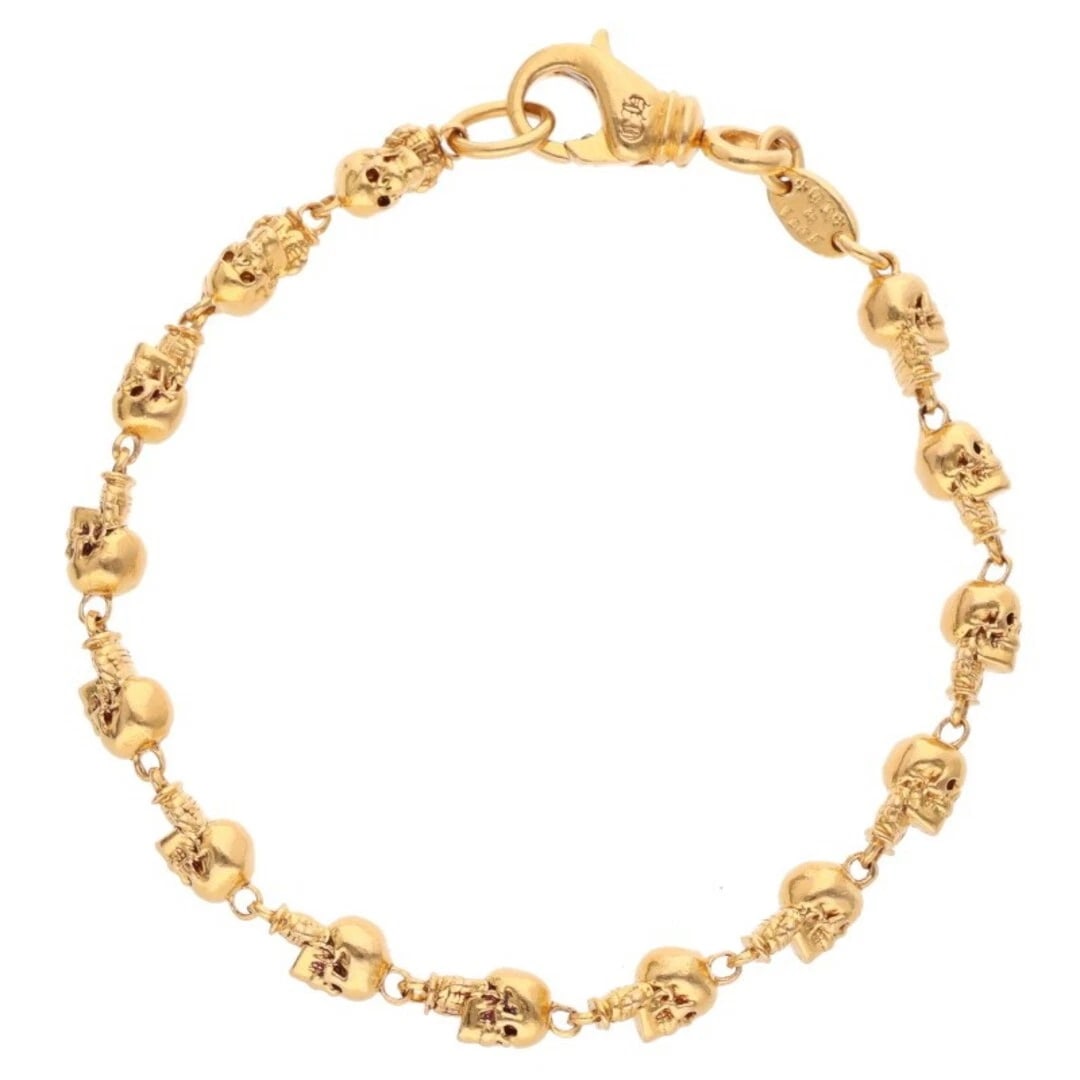 CHROME HEARTS DELPHINO TINY FORTY DELFINO GOLD BRACELET: Chrome Hearts Delphino Tiny forty Delfino Gold Bracelet Brand: Chrome Hearts Type/Style: Others Material: 22K Yellow Gold Color: YG Size: wrist around 19.5cm Accessories: None Accessories