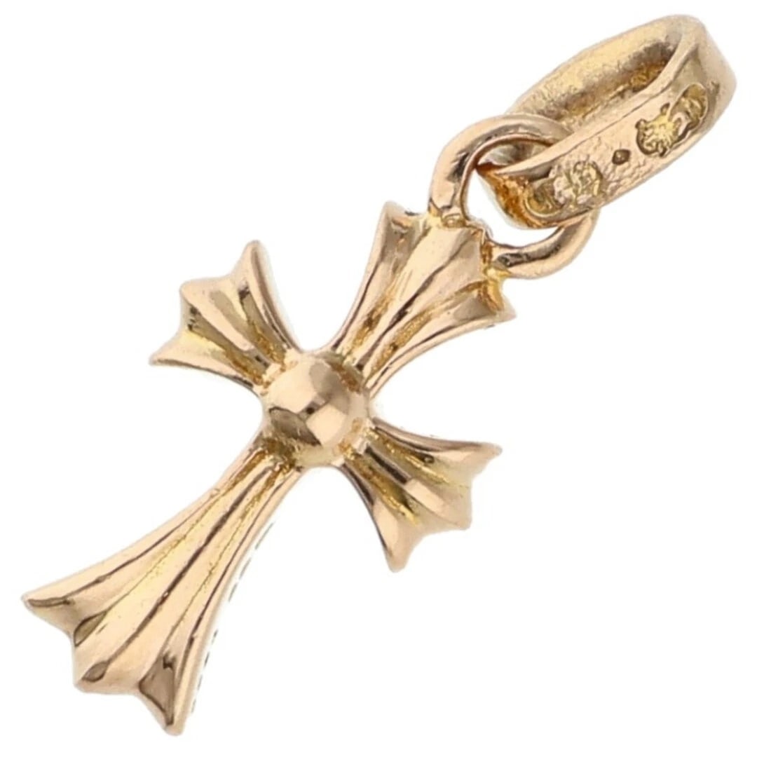 CHROME HEARTS CRS BBYFAT BABY FAT CHARM GOLD NECKLACE TOP: Chrome Hearts CRS BBYFAT Baby Fat Charm Gold Necklace Top Brand: Chrome Hearts Type/Style: Necklace Material: 22K Yellow Gold Color: YG Size: vertical 2.4cm Accessories: None Accessories Notice: When