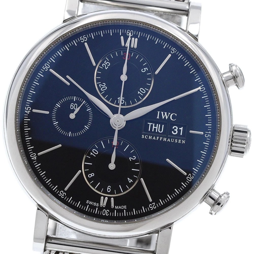 IWC SCHAFFHAUSEN PORT FINO CHRONOGRAPH AUTOMATIC WATCH: IWC SCHAFFHAUSEN Port Fino Chronograph Automatic Watch Brand: IWC SCHAFFHAUSEN Type/Style: Wristwatch Material: Band Material Stainless Steel, Case Material Stainless Steel Color: Band Color Silver,