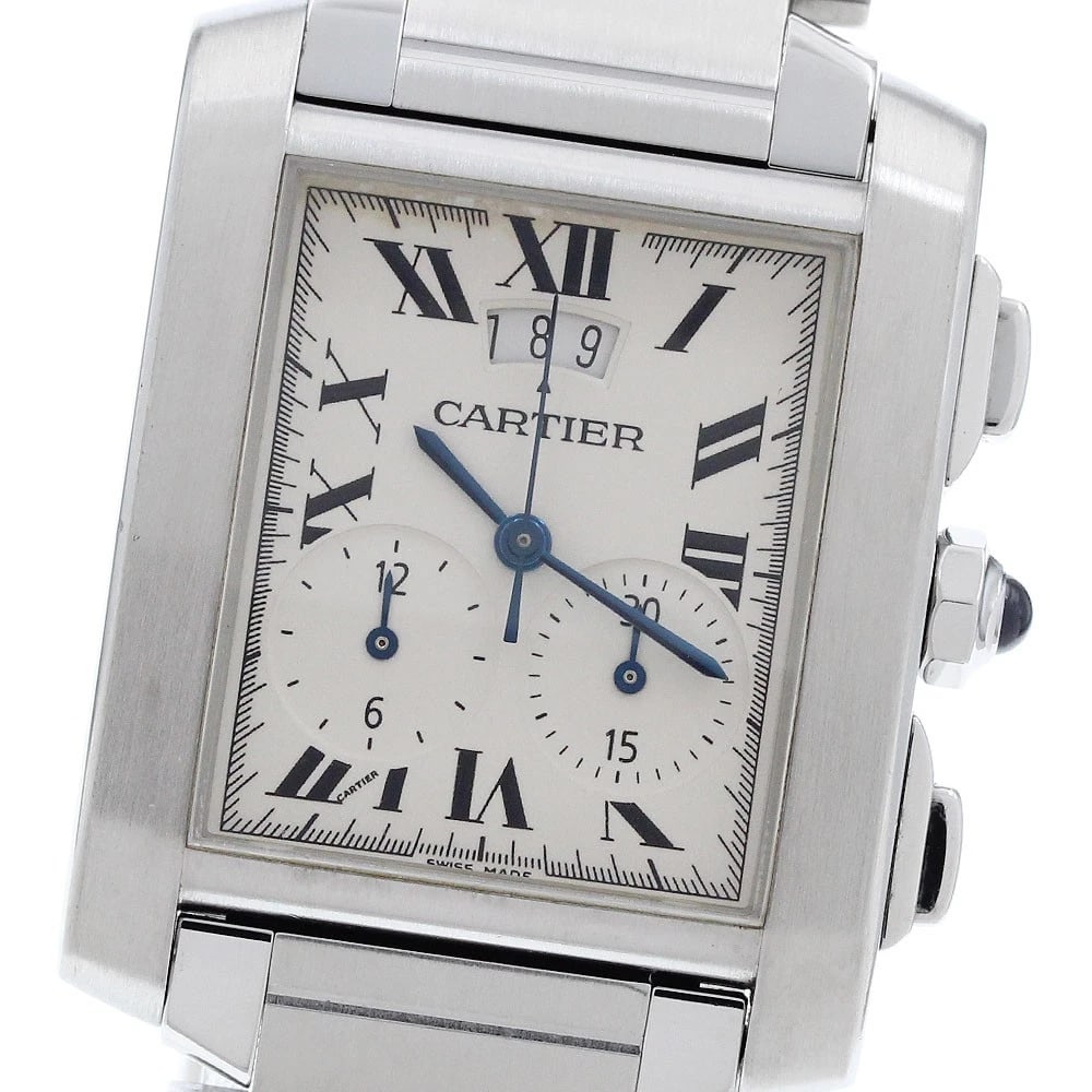 CARTIER TANK FRANCAIS CHRONO REFLEX BEIGE DIAL QUARTZ WATCH: CARTIER Tank francais Chrono reflex beige Dial Quartz Watch Brand: CARTIER Type/Style: Wristwatch Material: Band Material Stainless Steel, Case Material Stainless Steel Color: Band Color Silver, Case 