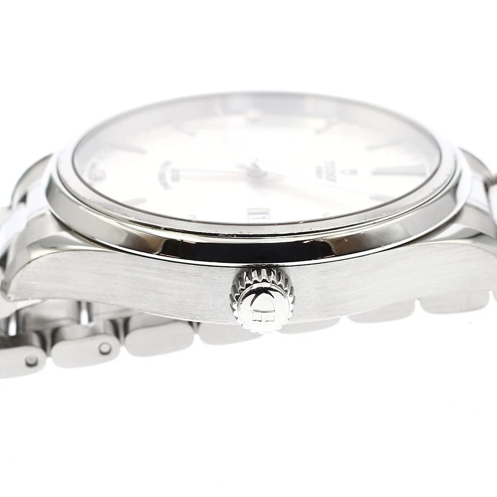 TUDOR STYLE DATE DIAMOND SILVER DIAL AUTOMATIC WATCH - 3