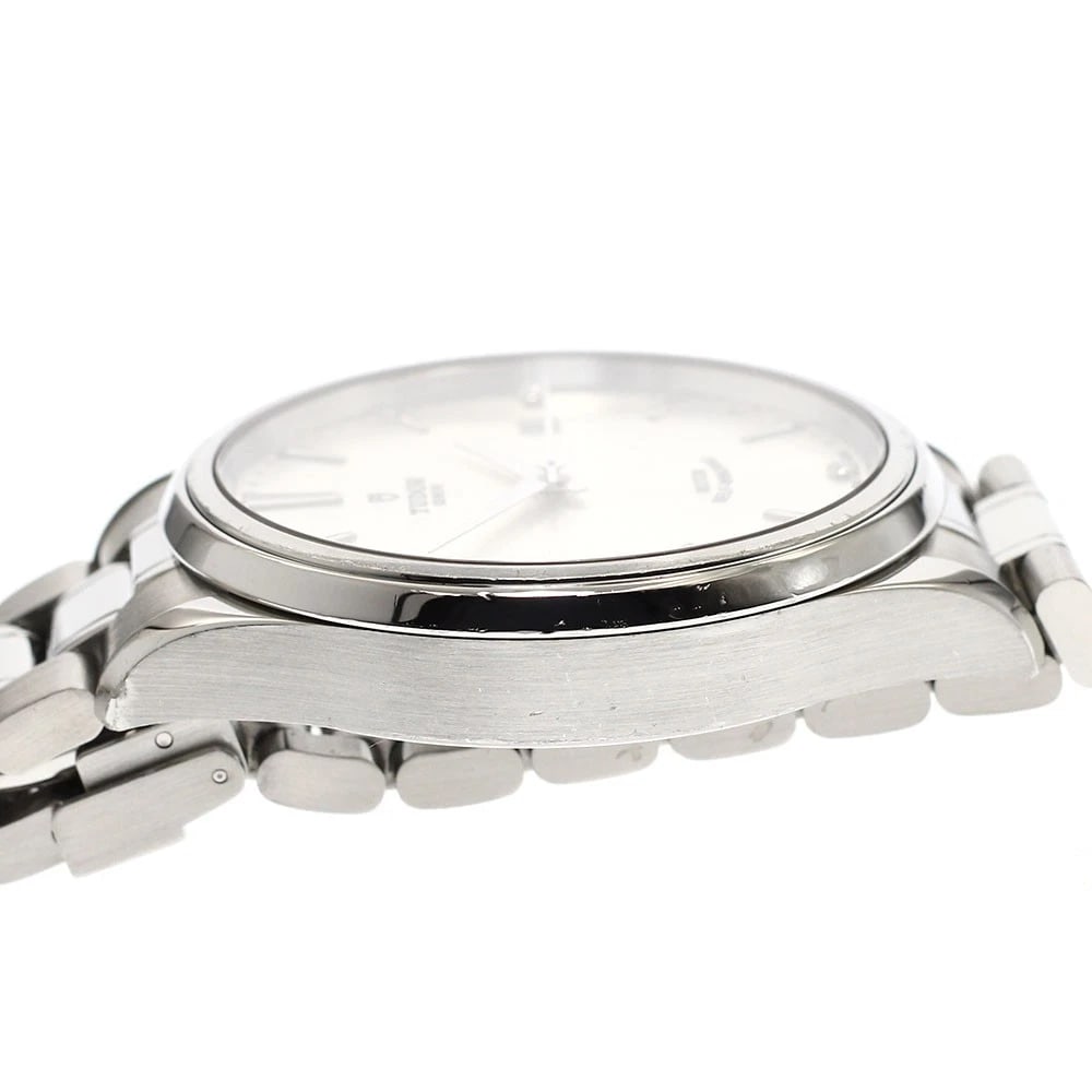 TUDOR STYLE DATE DIAMOND SILVER DIAL AUTOMATIC WATCH - 4