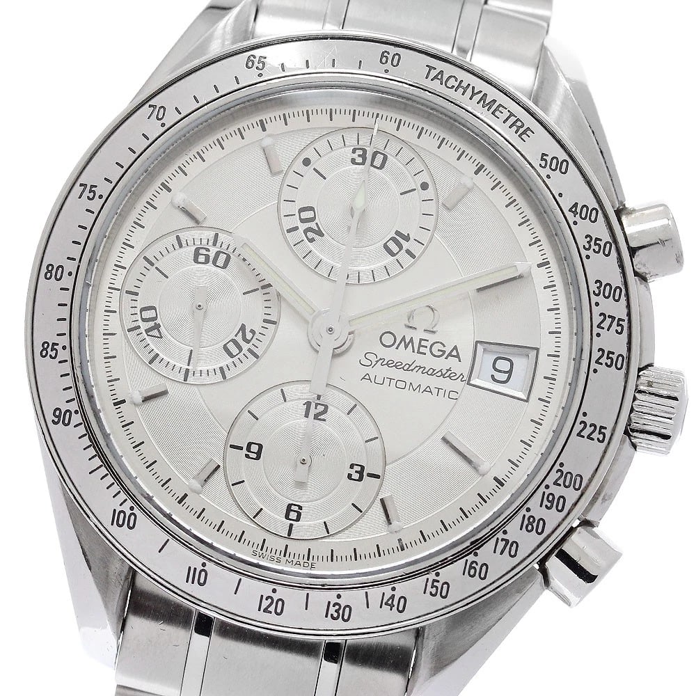 OMEGA SPEEDMASTER DATE CHRONOGRAPH SILVER DIAL AUTOMATIC WATCH: OMEGA Speedmaster Date Chronograph Silver Dial Automatic Watch Brand: OMEGA Type/Style: Wristwatch Material: Band Material Stainless Steel, Case Material Stainless Steel Color: Band Color Silver,