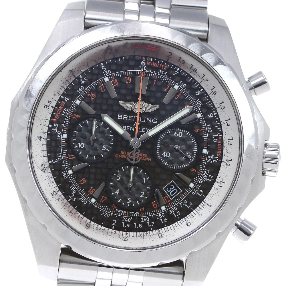 BREITLING BENTLEY CHRONOGRAPH DATE BLACK DIAL AUTOMATIC WATCH: BREITLING Bentley Chronograph Date black Dial Automatic Watch Brand: BREITLING Type/Style: Wristwatch Material: Band Material Stainless Steel, Case Material Stainless Steel Color: Band Color Silver,
