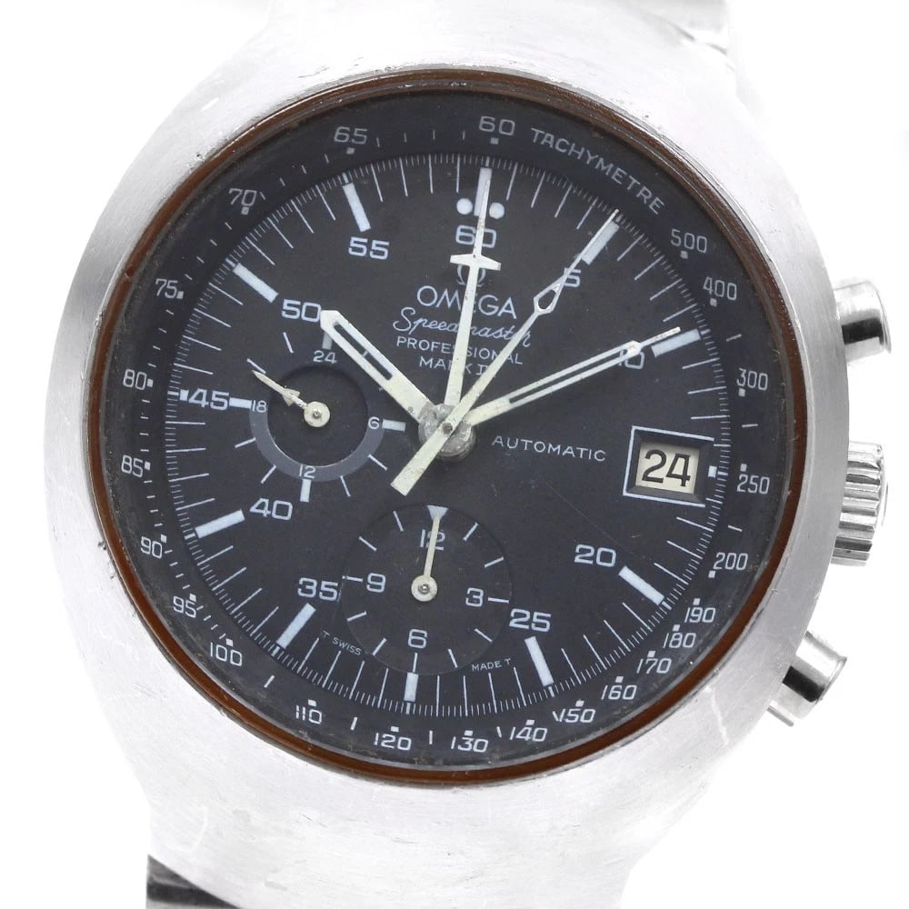 OMEGA SPEEDMASTER PROFESSIONAL MARK AUTOMATIC WATCH: OMEGA Speedmaster Professional Mark Automatic Watch Brand: OMEGA Type/Style: Wristwatch Material: Band Material Stainless Steel, Case Material Stainless Steel Color: Band Color Silver, Case Color
