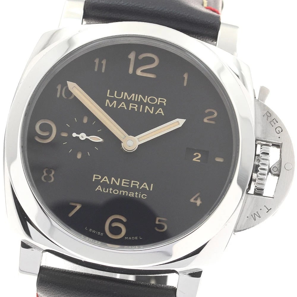 PANERAI REPLICA LUMINOR MARINA SMALL SECONDS AUTOMATIC WATCH: PANERAI Replica Luminor Marina Small seconds Automatic Watch Brand: PANERAI Type/Style: Wristwatch Material: Band Material leather, Case Material Stainless Steel Color: Band Color black, Case Color