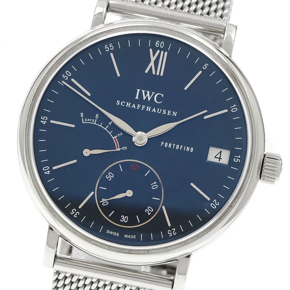 IWC SCHAFFHAUSEN PORTOFINO HANDWIND WATCH: IWC SCHAFFHAUSEN Portofino Handwind Watch Brand: IWC SCHAFFHAUSEN Type/Style: Wristwatch Material: Band Material Stainless Steel, Case Material Stainless Steel Color: Band Color Silver, Case Color