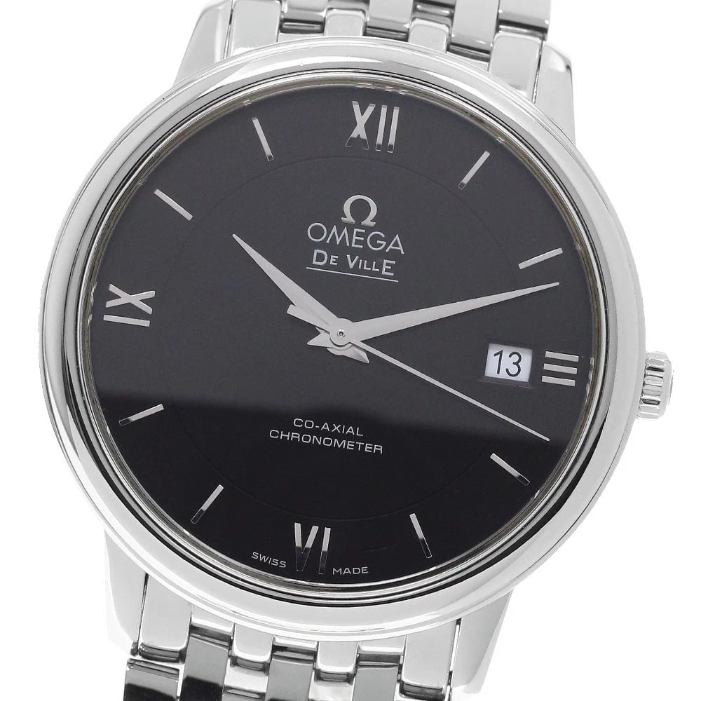 OMEGA DE VILLE PRESTIGE CO-AXIAL DATE AUTOMATIC WATCH: OMEGA De Ville Prestige Co-Axial Date Automatic Watch Brand: OMEGA Type/Style: Wristwatch Material: Band Material Stainless Steel, Case Material Stainless Steel Color: Band Color Silver, Case Color