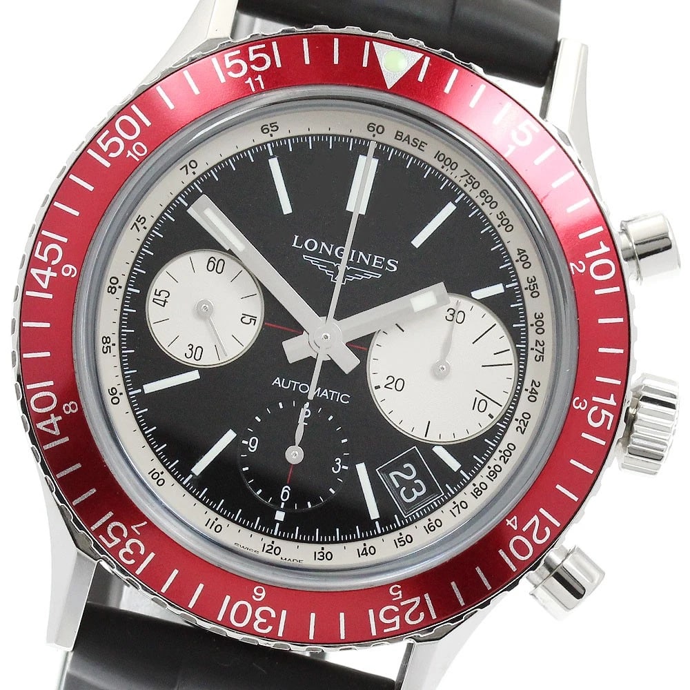 LONGINES HERITAGE DIVER CHRONOGRAPH AUTOMATIC WATCH: LONGINES Heritage Diver Chronograph Automatic Watch Brand: LONGINES Type/Style: Wristwatch Material: Band Material rubber, Case Material Stainless Steel Color: Band Color black, Case Color Silver, Dia