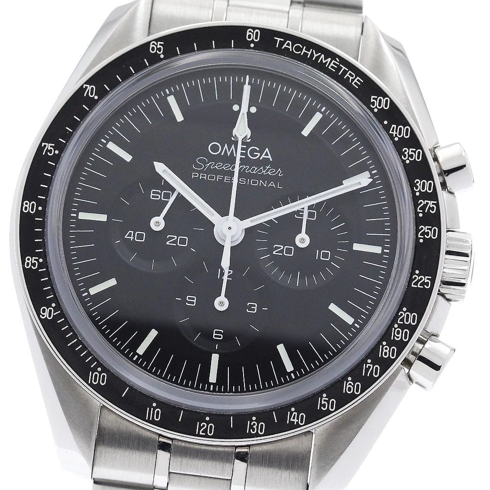 OMEGA SPEEDMASTER MOONWATCH PROFESSIONAL WATCH: OMEGA Speedmaster Moonwatch Professional Watch Brand: OMEGA Type/Style: Wristwatch Material: Band Material Stainless Steel, Case Material Stainless Steel Color: Band Color Silver, Case Color Silver,