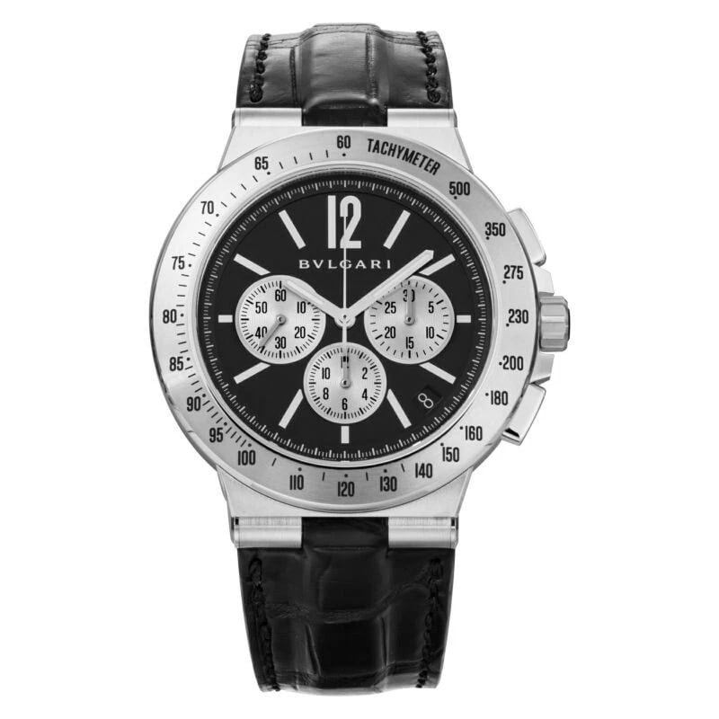 BVLGARI DIAGONO VELOCISSIMO WATCH: BVLGARI Diagono Velocissimo Watch Brand: Bvlgari Type/Style: Wristwatch Material: Case Material Stainless steel Color: Dial Color Black Size: Case Diameter 41 mm Accessories: None Accessories Notice: