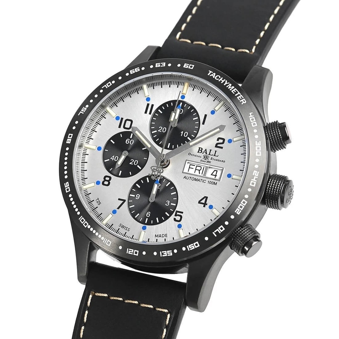 BALL WATCH STORM CHASER DLC WATCH: Ball Watch Storm Chaser DLC Watch Brand: BALL Type/Style: Wristwatch Material: Case Material Material (Main): Stainless Steel (DLC Coating) Color: Silver Size: Case Size: 43.0mm Accessories: None