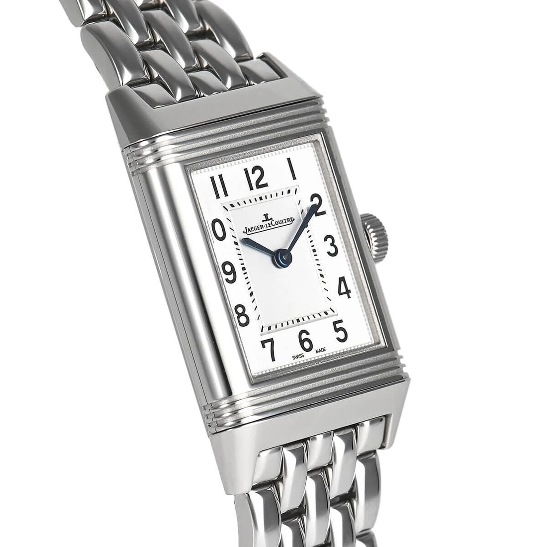 JAEGER LECOULTRE REVERSO CLASSIC SMALL WATCH: JAEGER LECOULTRE Reverso Classic Small Watch Brand: TAG Heuer Type/Style: Wristwatch Material: Case Material Material (main) Stainless steel Color: Silver Size: Case Size 34.0 x 21.0 mm Accessories: