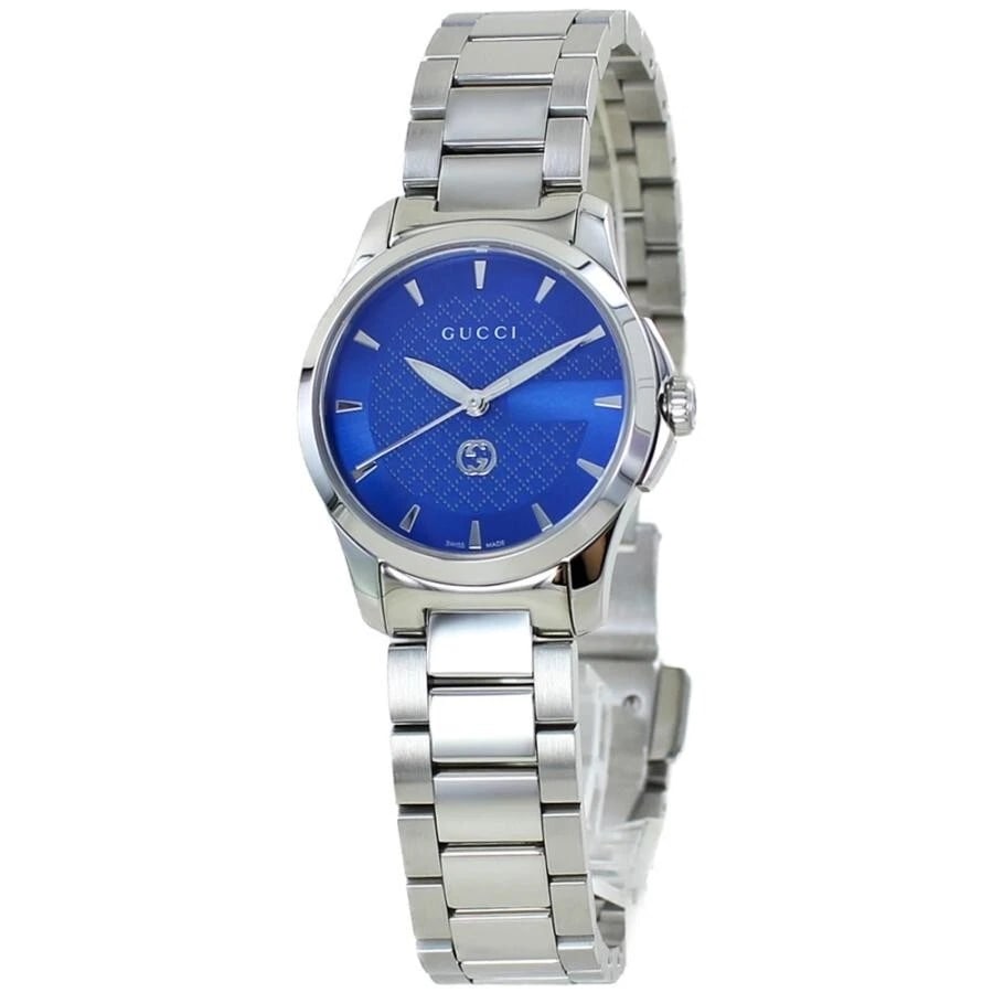 GUCCI G TIMELESS WATCH: GUCCI G Timeless Watch Brand: Gucci Type/Style: Wristwatch Material: Case Material Material Stainless steel Color: Dial color Blue Size: Case size Approx. 28.0mm Accessories: None Accessor