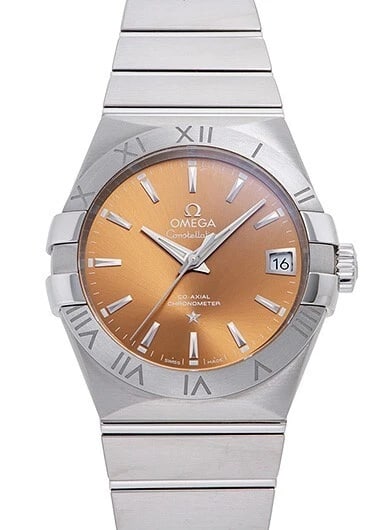 OMEGA CONSTELLATION BRONZE WATCH: Omega Constellation Bronze Watch Brand: OMEGA Type/Style: Wristwatch Material: Case Material SS Color: Dial Color: Bronze Size: Case diameter: 38mm Accessories: None Accessories Notice: When
