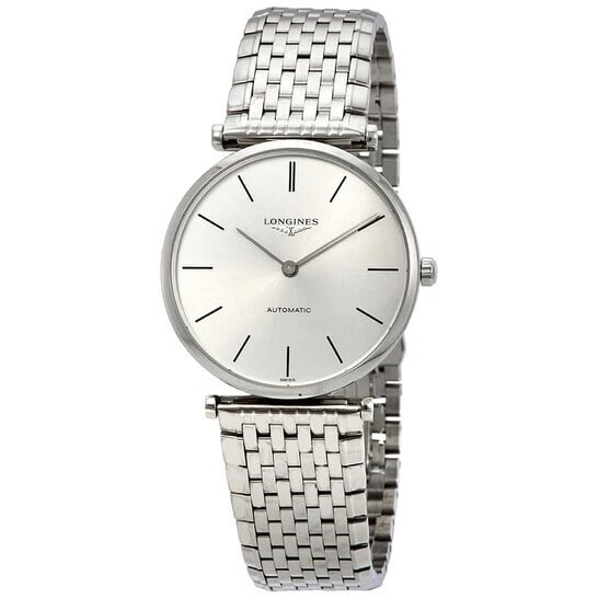 LONGINES GRAND CLASSIC WATCH: Longines Grand Classic Watch Brand: Longines Type/Style: Wristwatch Material: Case Material Stainless steel Color: Dial color Silver Size: Case size Approx. 36mm (excluding crown) Accessories: None