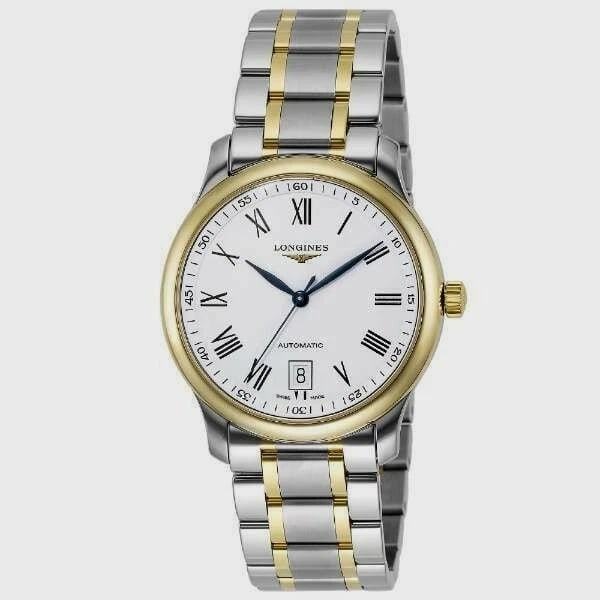 LONGINES MASTER COLLECTION 18K GOLD WITH STAINLESS STEEL WATCH: Longines Master Collection 18K Gold With Stainless Steel Watch Brand: LONGINES Type/Style: Wristwatch Material: Case Material Stainless Steel/Yellow Gold Color: Dial: White Size: Disions: 38.5 mm