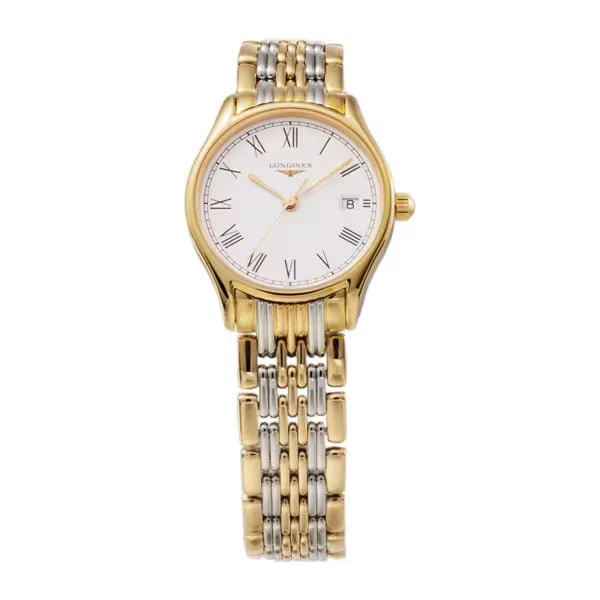 LONGINES WOMETAL BELT WATCH: Longines WoMetal Belt Watch Brand: Longines Type/Style: Wristwatch Material: Case Material Stainless steel Color: Dial color White Size: Case size Approx. 25mm (excluding crown) Accessories: None