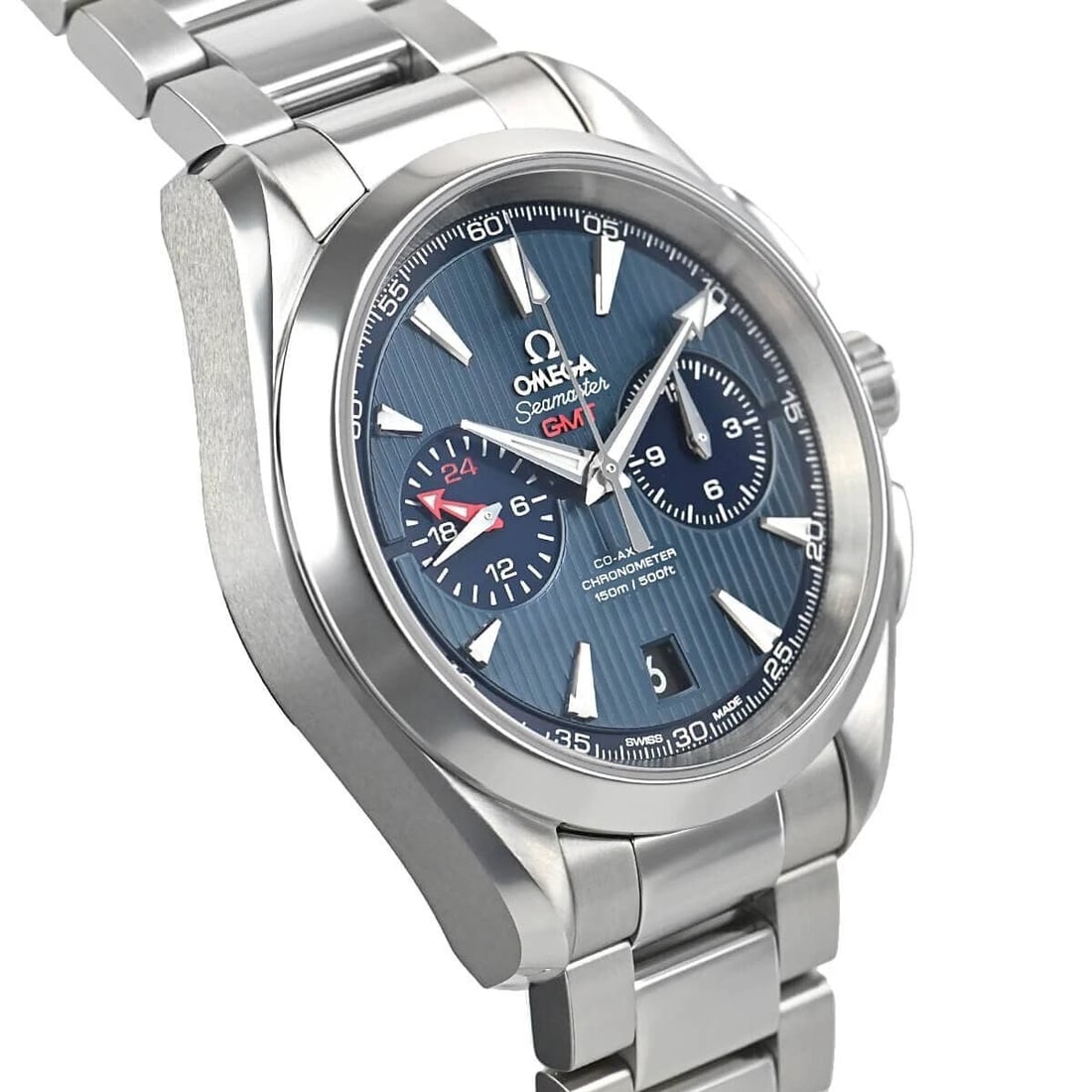 OMEGA SEAMASTER AQUA TERRA CO-AXIAL WATCH: Omega Seamaster Aqua Terra Co-Axial Watch Brand: OMEGA Type/Style: Wristwatch Material: Case Material Material (Main) Stainless steel Color: Blue Size: Case Size 43.0mm Accessories: None A