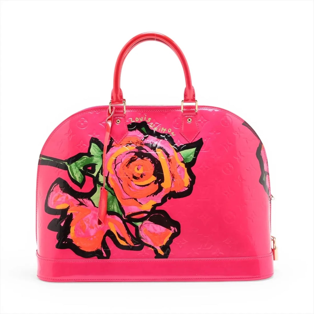 LOUIS VUITTON VERNI X STEVEN: Louis Vuitton Verni x Steven Brand: Louis Vuitton Type/Style: Top Handle Bag Material: None Color: Red Size: Height:11.2inchLength:15.2inchDepth:7.3inch Accessories: None Accessories Notice: When