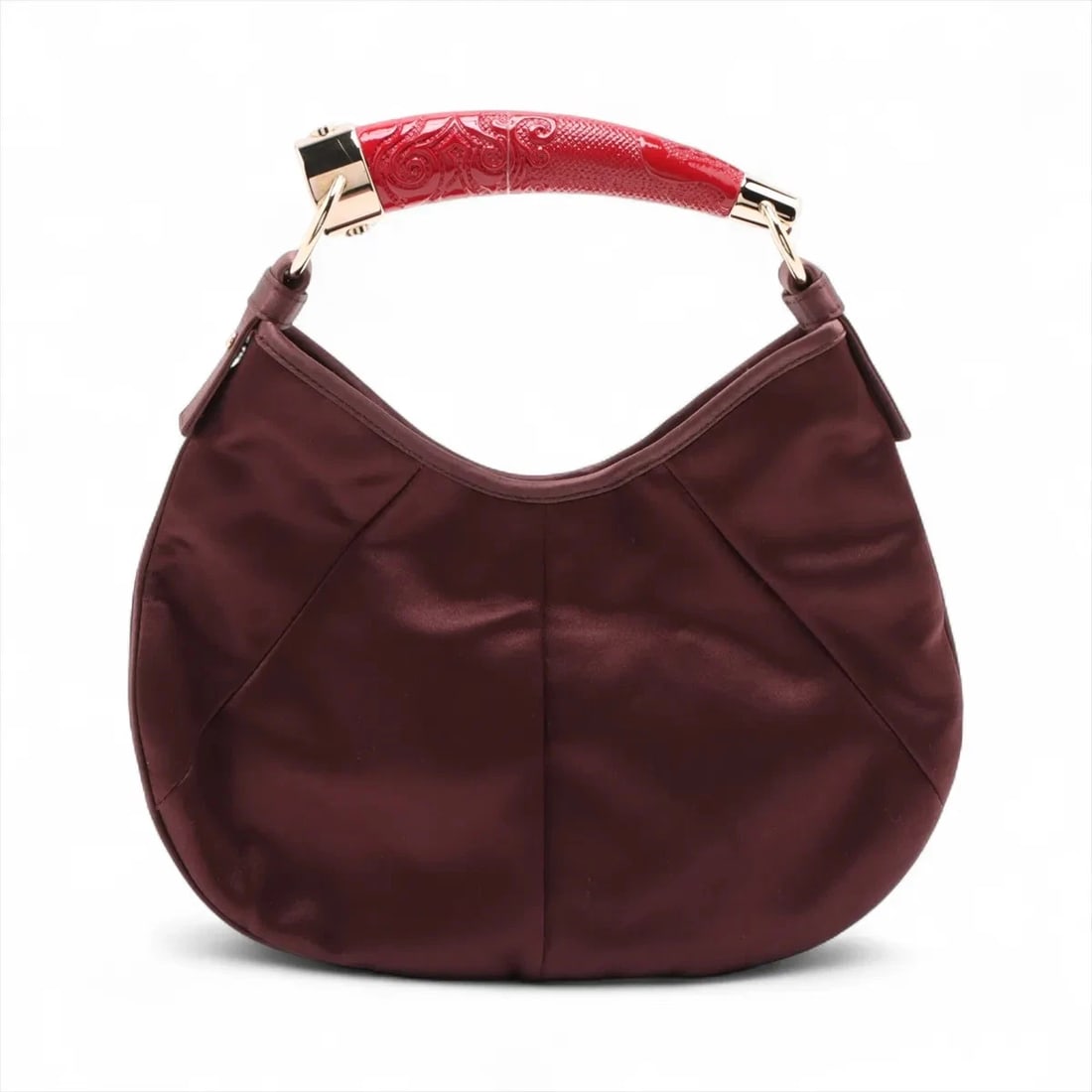 YVES SAINT-LAURENT HAND BAG: Yves Saint-Laurent Hand bag Brand: Yves Saint-Laurent Type/Style: Top Handle Bag Material: Satin Color: Brown Size: Height:8.1inchLength:10.2inchDepth:0.8inch Accessories: None Accessories Notice:
