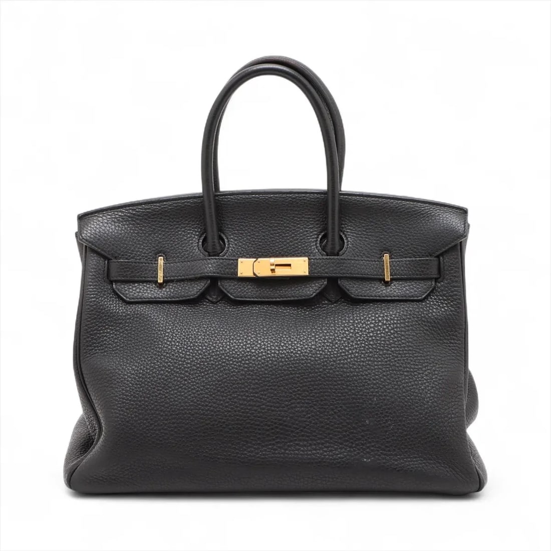 HERMES BIRKIN BLACK: Hermes Birkin Black Brand: Hermes Type/Style: Top Handle Bag Material: Taurillon Clemence Color: Black Size: Height:10.0inchLength:13.8inchDepth:7.1inch Accessories: None Accessories Notice: When