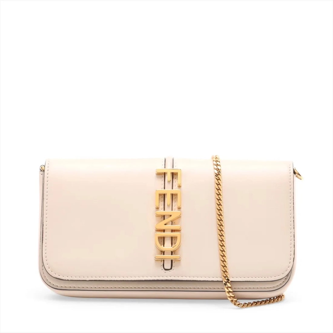 FENDI LEATHER CHAIN WALLET GRAY: Fendi Leather Chain Wallet Gray Brand: Fendi Type/Style: Shoulder Bag Material: Leather Color: Gray Size: Height:4.7inchLength:8.3inchDepth:1.4inch Accessories: None Accessories Notice: When