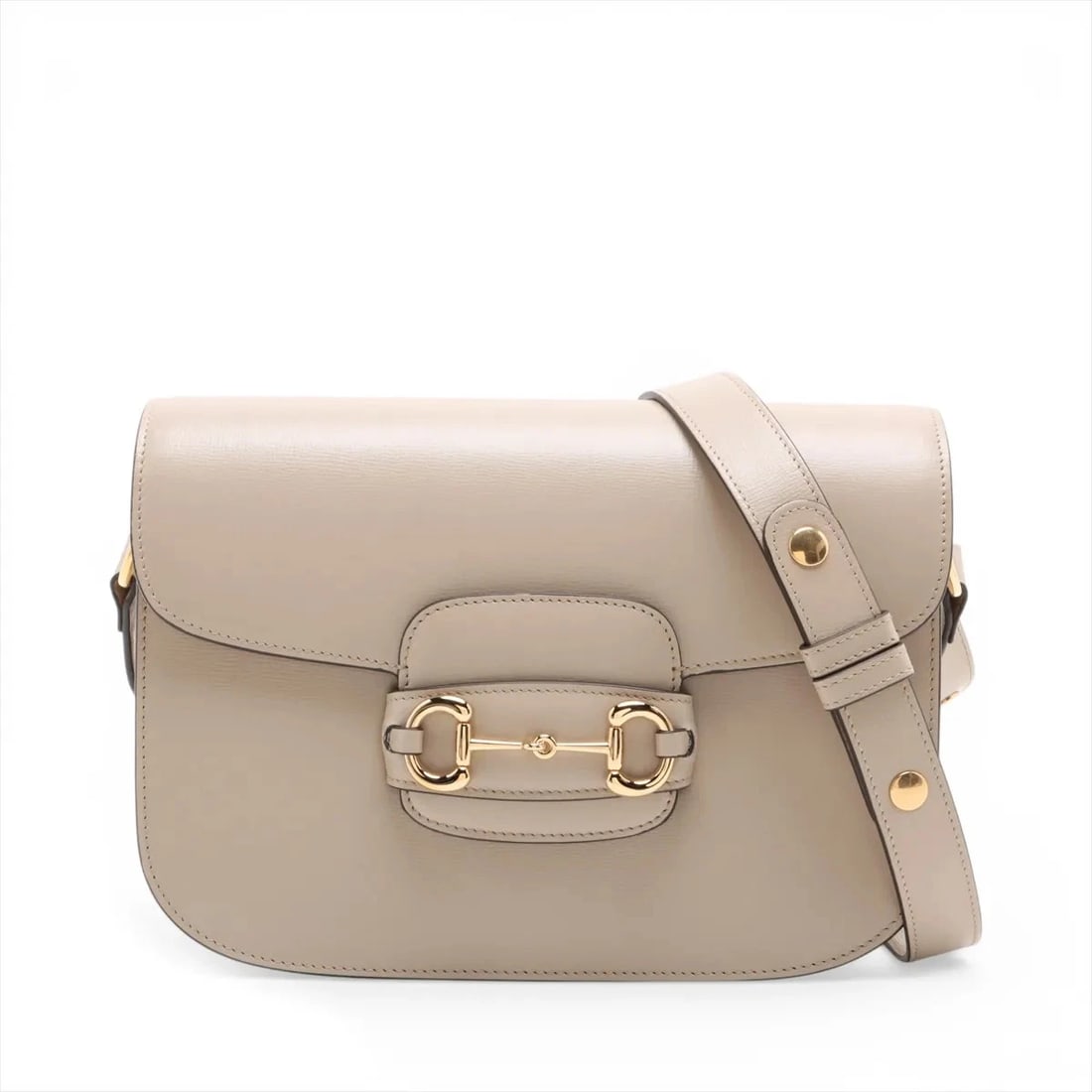GUCCI HORSEBIT LEATHER SHOULDER BAG: Gucci Horsebit Leather Shoulder bag Brand: Gucci Type/Style: Shoulder Bag Material: Leather Color: Beige Size: Height:7.1inchLength:10.0inchDepth:4.5inch Accessories: None Accessories Noti