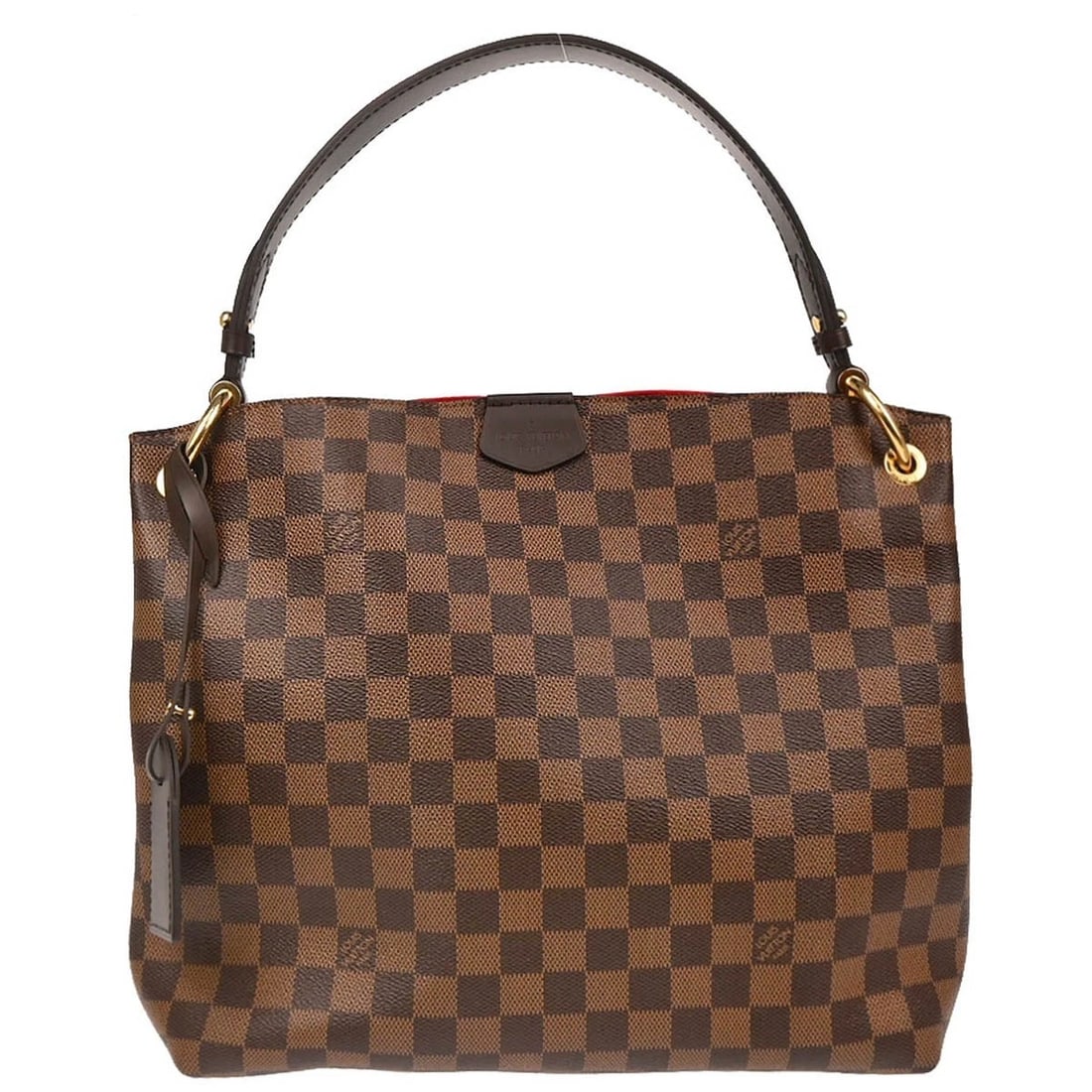 LOUIS VUITTON DAMIER GRACEFUL PM HANDBAG: Louis Vuitton Damier Graceful PM Handbag Brand: Louis Vuitton Type/Style: Hand Bag Material: Damier Canvas, Leather Color: EbenexBrown Size: W 11.4 x H 10.6 x D 4.3inch Accessories: None A