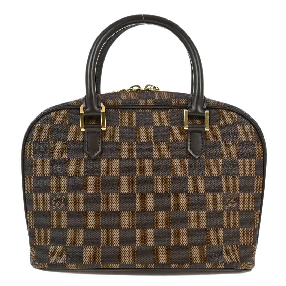 LOUIS VUITTON DAMIER SARRIA MINI HANDBAG: Louis Vuitton Damier Sarria Mini Handbag Brand: Louis Vuitton Type/Style: Hand Bag Material: Damier Canvas, Leather Color: EbenexBrown Size: W 8.7 x H 6.7 x D 3.5inch Accessories: None Acc