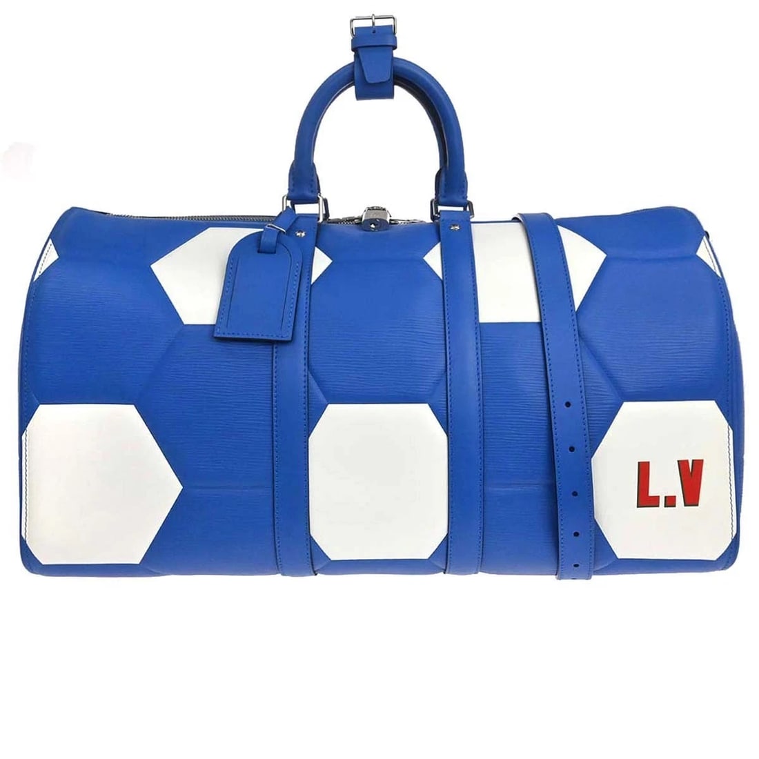 LOUIS VUITTON BLUE EPI KEEPALL BANDOULIERE 50 HANDBAG: Louis Vuitton Blue Epi Keepall Bandouliere 50 Handbag Brand: Louis Vuitton Type/Style: Handbag Material: Epi Leather, Leather Color: Blue Size: W 20.1 x H 11.0 x D 8.3inch Accessories: None