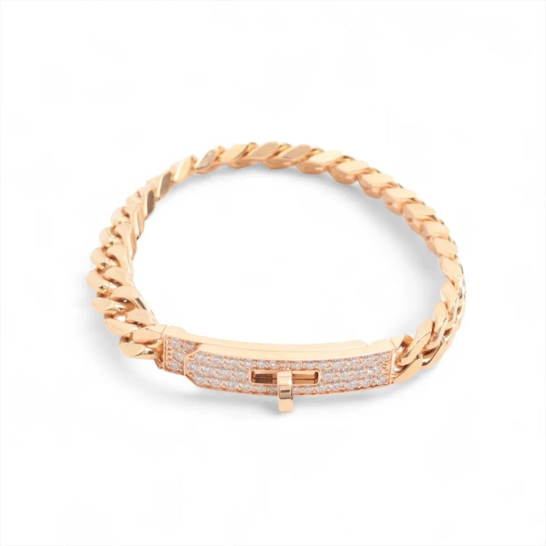 HERMES KELLY GOURMETTO DIAMOND BRACELET 750(PG)