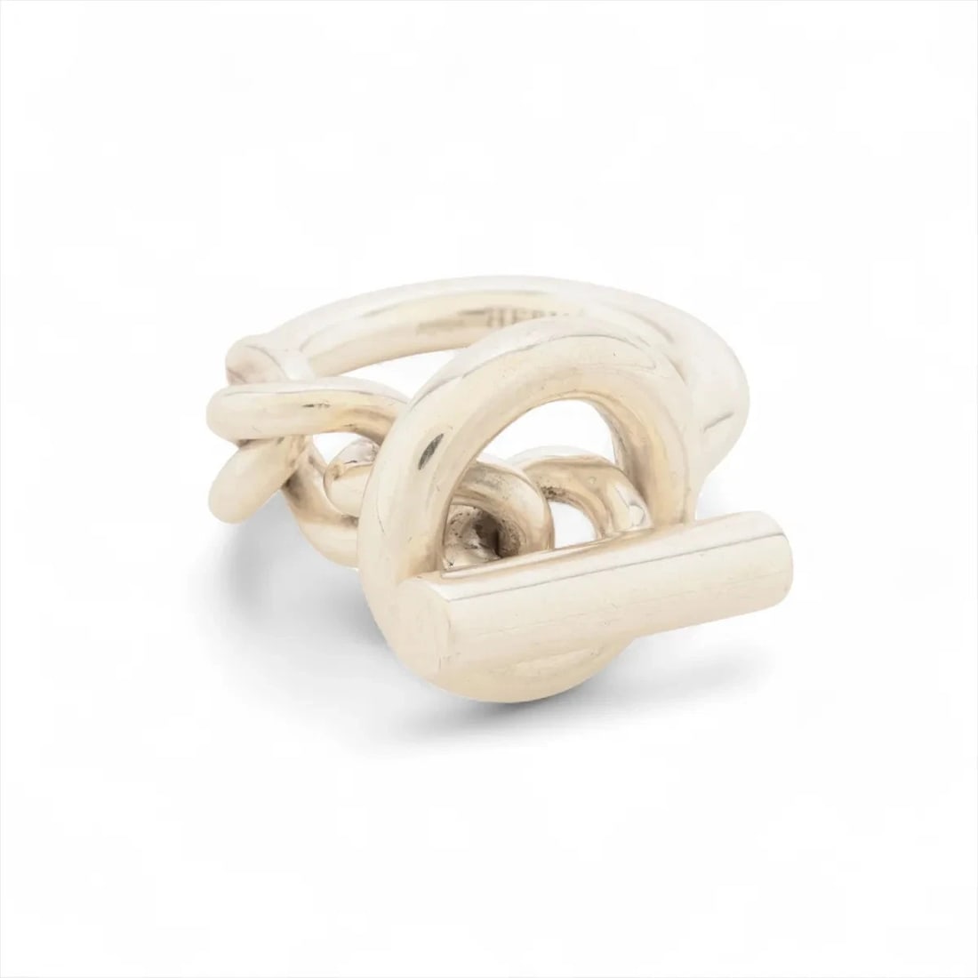 HERMES CROISETTE RING 925 SILVER: Hermes Croisette Ring 925 Silver Brand: Hermes Type/Style: Ring Material: 925 Color: Silver Size: 5.5 - 5.75 US Accessories: None Accessories Notice: When purchasing pre-owned goods, please refer to