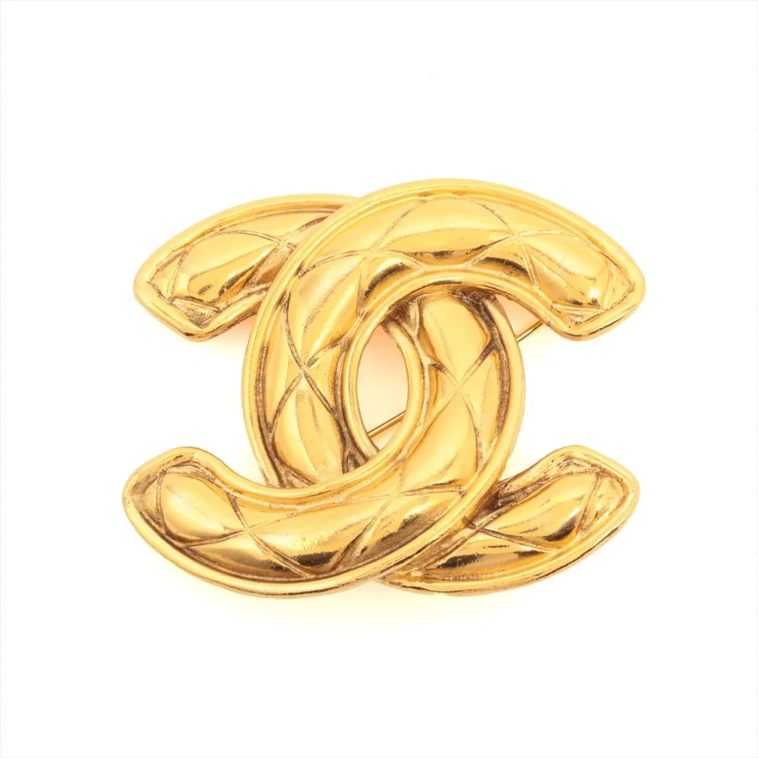 CHANEL COCO MARK MATELASSE BROOCH GP GOLD: Chanel Coco Mark Matelasse Brooch GP Gold Brand: Chanel Type/Style: Brooch Material: GP Color: Gold Size: 5.5 - 5.75 US Accessories: None Accessories Notice: When purchasing pre-owned good