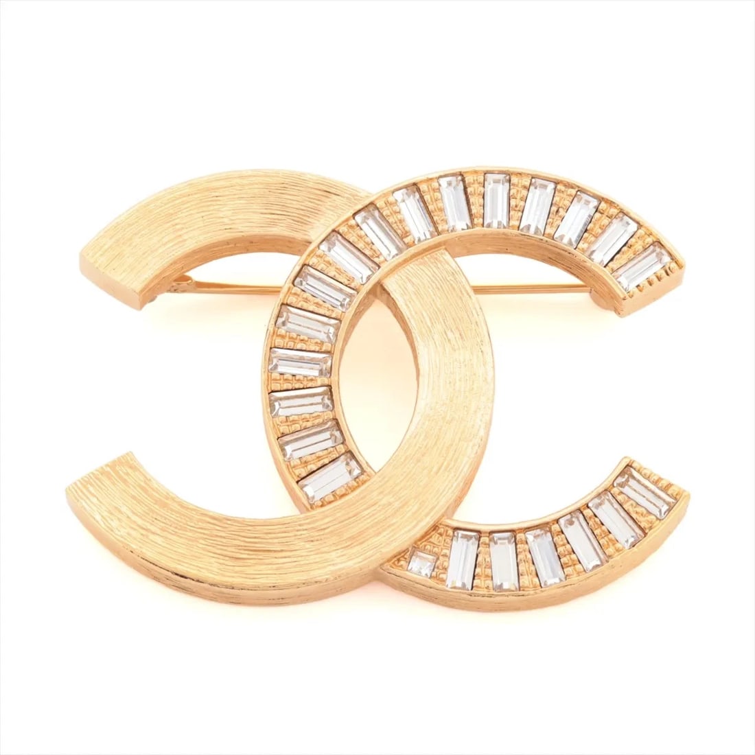 CHANEL COCO MARK BROOCH GP?RHINESTONE GOLD: Chanel Coco Mark Brooch GP?Rhinestone Gold Brand: Chanel Type/Style: Brooch Material: GP?Rhinestone Color: Gold Size: none Accessories: None Accessories Notice: When purchasing pre-owned goods,