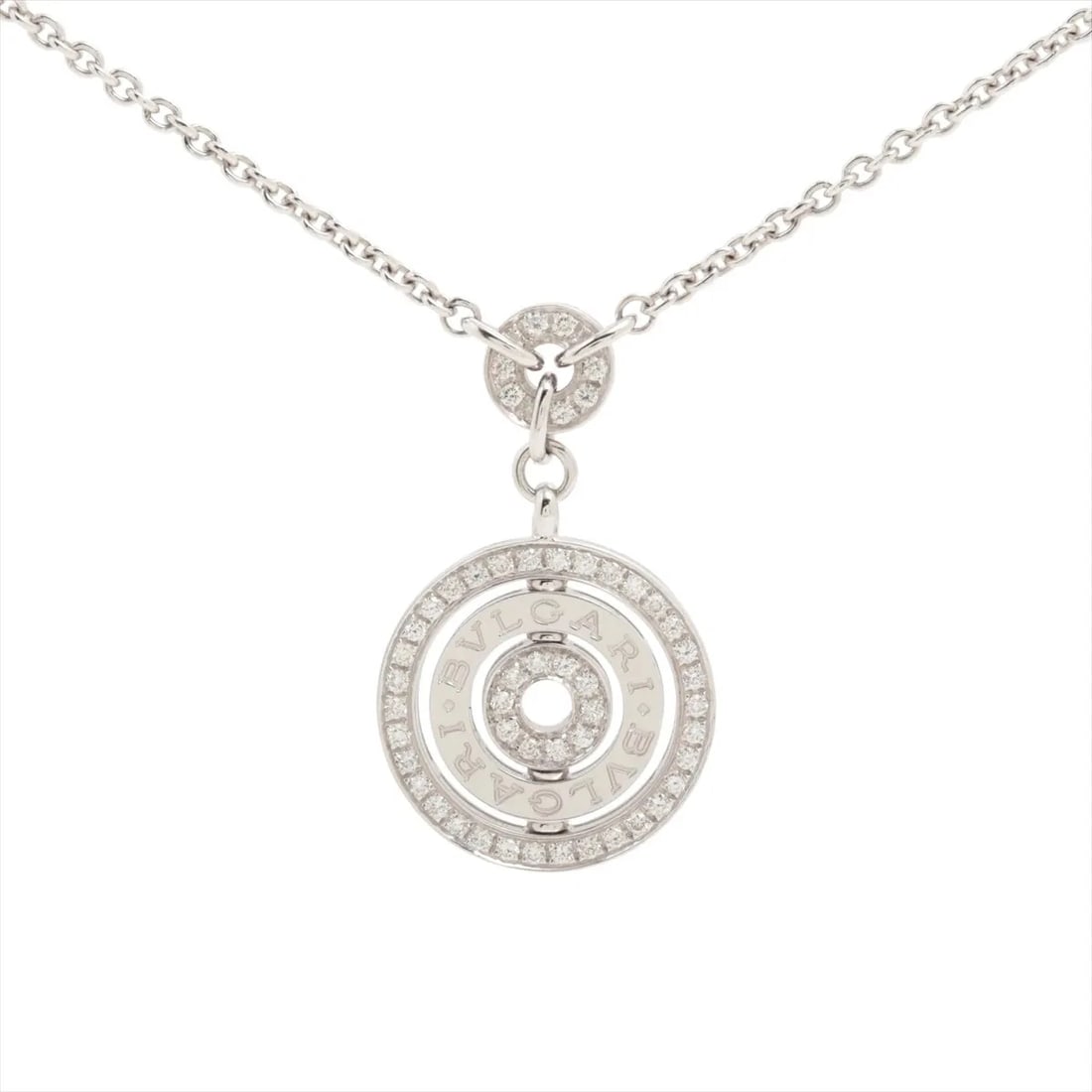 BVLGARI ASTRALE CERCHI DIAMOND NECKLACE 750(WG): Bvlgari Astrale Cerchi diamond Necklace 750(WG) Brand: Bvlgari Type/Style: Necklace Material: 750(WG) Color: WG Size: Chain length:46cm Accessories: None Accessories Notice: When purchasing pre-owned